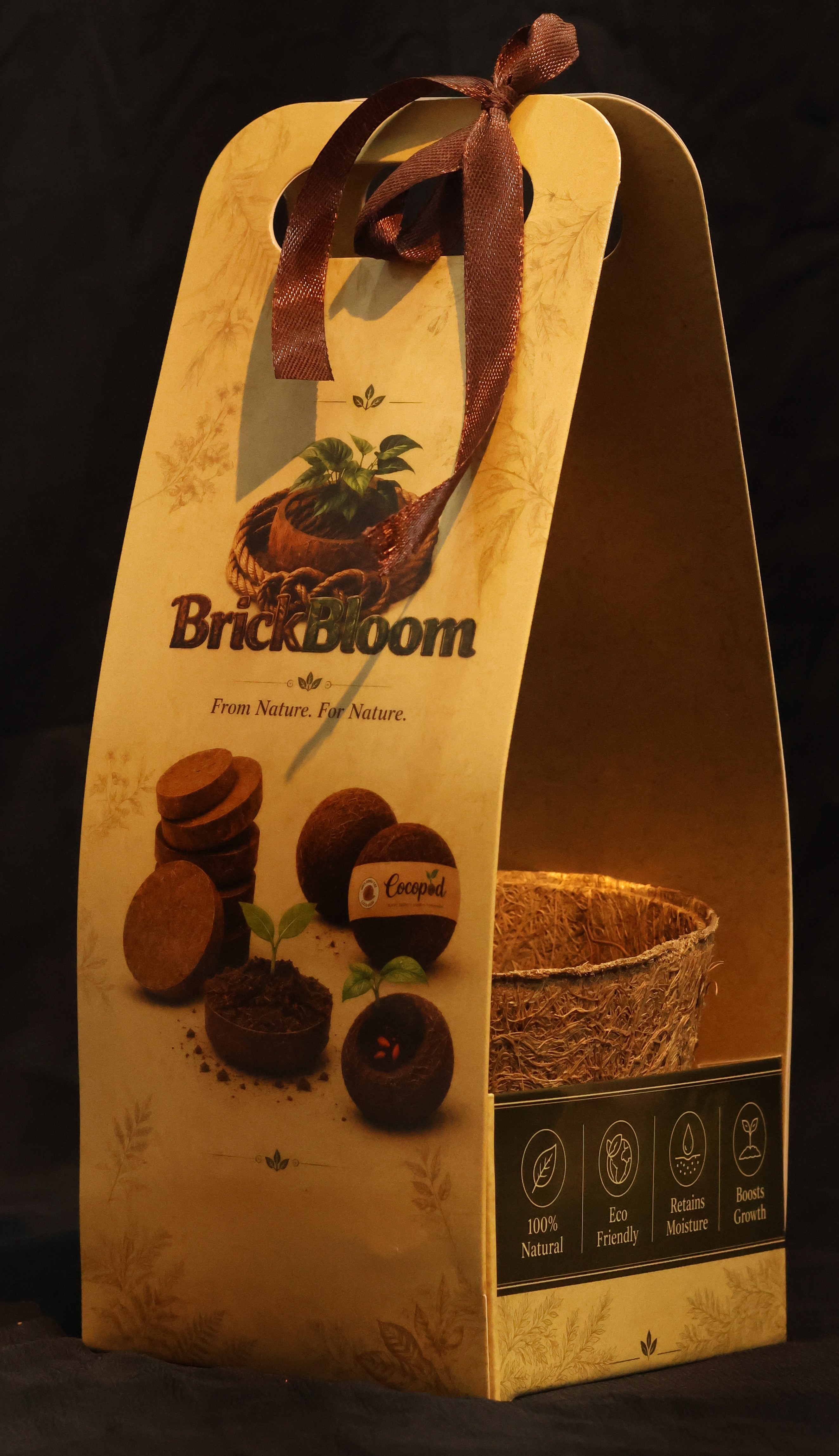 BrickBloom Ready Pot eco-coir kit