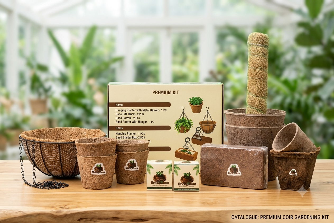 BrickBloom Premium Kit eco-coir set